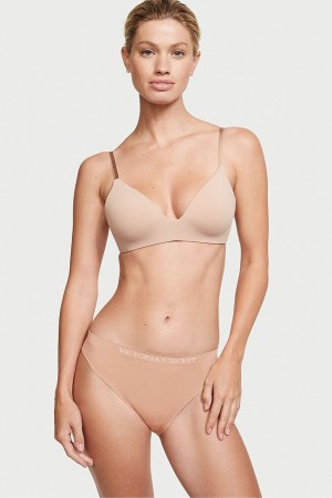 Victoria's Secret Smooth Bikini Knickers Sweet Praline Nude | MNGY-53146