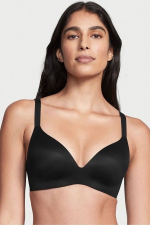 Victoria's Secret Smooth Lightly Doublée Non Wired Push Up Bra Noir | WNTZ-58412