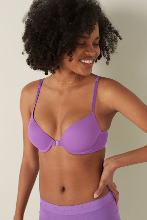 Victoria's Secret Smooth Push Up T-Shirt Bra Violette | AFHM-51627