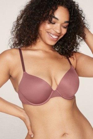 Victoria's Secret Smooth Push Up T-Shirt Bra Violette | HNMY-17894