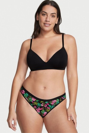 Victoria's Secret Stretch Coton Coton Bikini Knickers Noir | ROAT-14856