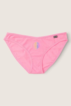 Victoria's Secret Stretch Coton Coton Bikini Knicker Rose | DQMA-23954