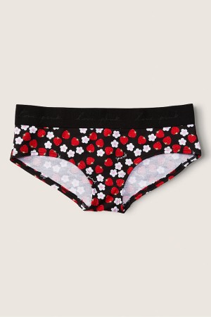 Victoria's Secret Stretch Coton Coton Logo Hipster Knickers Noir | ZJGD-59427