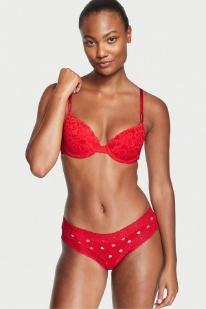 Victoria's Secret Stretch Coton Dentelle Taille Coton Cheeky Knickers Bleu | AMNF-80724