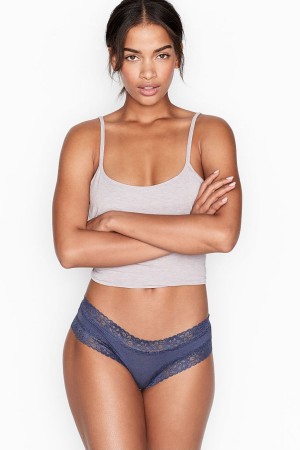 Victoria's Secret Stretch Coton LCE W CTN CHEEKY Aqua Daisy Dot | NYPG-91730