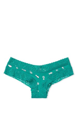 Victoria's Secret Stretch Coton LCE W CTN CHEEKY Aqua Daisy Dot | RHJS-65923