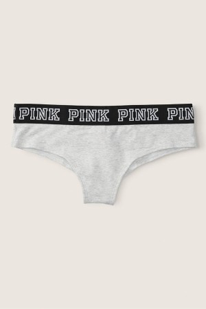 Victoria's Secret Stretch Coton Logo Cheeky Knickers Grise | UNAQ-34275