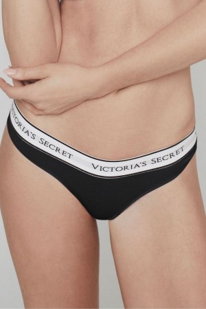 Victoria's Secret Stretch Coton Logo Knickers Bleu | SRXP-16039