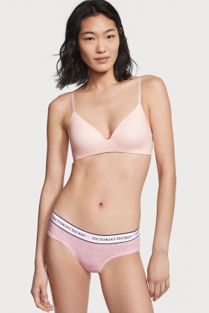 Victoria's Secret Stretch Coton Logo Knickers Bleu | OQVK-14739