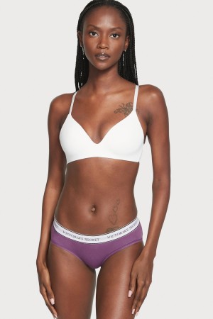 Victoria's Secret Stretch Coton Logo Knickers Violette | GIXE-79860