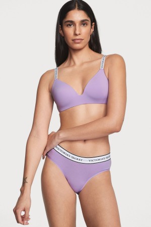 Victoria's Secret Stretch Coton Logo Knickers Violette | OXPU-26548