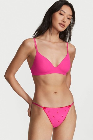 Victoria's Secret Stretch Coton Stretch Coton String Bikini Knickers Grise | JCBN-39150