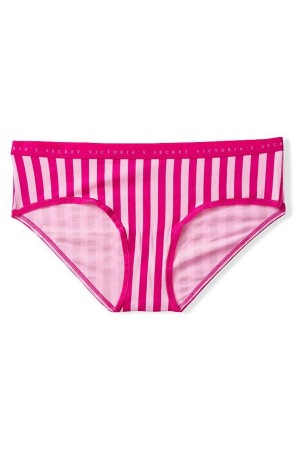 Victoria's Secret Stretch Coton Stretch Coton Hipster Knickers Berry Blush Casual Stripe | AFYG-32468