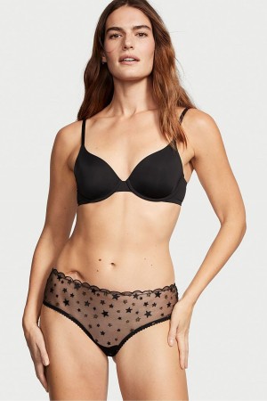 Victoria's Secret The Lacie Dentelle Cheeky Knickers Noir | OVLU-74621