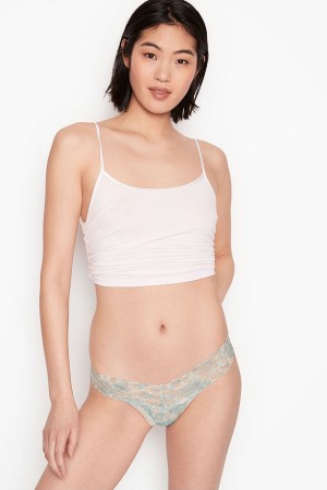 Victoria's Secret The Lacie Dentelle Lanières Knickers Bleu | QYER-87632