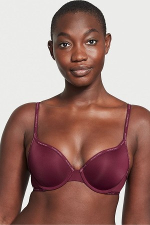 Victoria's Secret The T-Shirt Lightly Doublée Logo Brides Full Cup Bra Violette | ALNY-36192