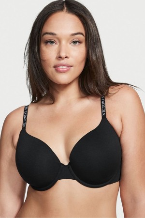 Victoria's Secret The T-Shirt Push Up Logo Brides Bra Noir | YIZQ-90746