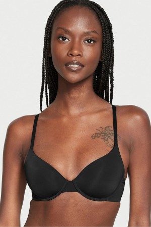 Victoria's Secret The T-Shirt Smooth Lightly Doublée T-Shirt Bra Noir | EZBM-94178