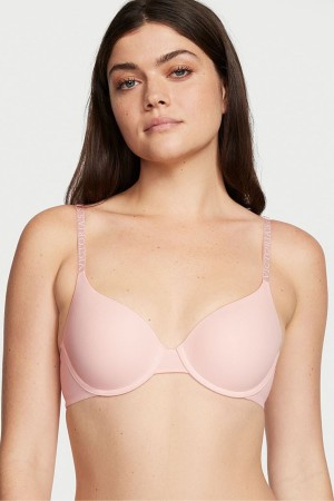 Victoria's Secret The T-Shirt Smooth Lightly Doublée T-Shirt Bra Rose | VIUY-64587