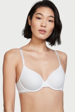 Victoria's Secret The T-Shirt Smooth Lightly Doublée T-Shirt Bra Blanche | MCZJ-20896