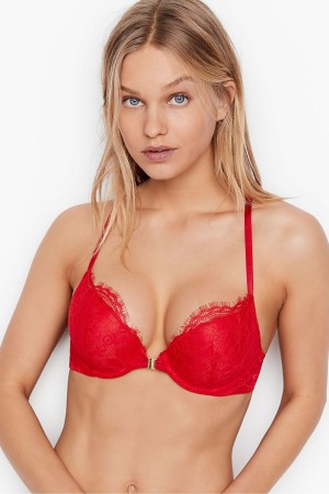 Victoria's Secret Very Sexy Dentelle Front Fixation Push Up Bra Rouge | CPBK-30617