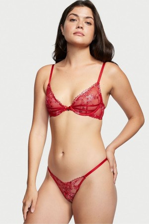 Victoria's Secret Very Sexy Dentelle G String Knickers Rouge | YPRD-38907