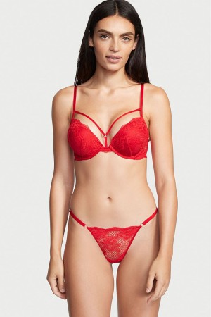 Victoria's Secret Very Sexy Dentelle Lanières Knickers Rouge | OLDI-90612