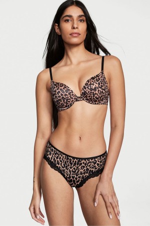 Victoria's Secret Very Sexy Dentelle Trim Cheeky Knickers Marron | QCWB-56407