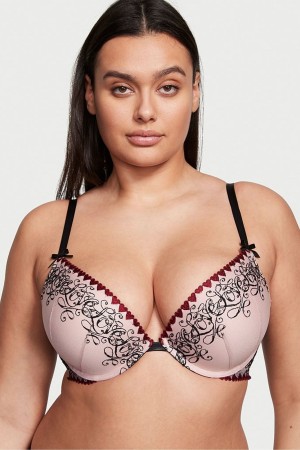 Victoria's Secret Very Sexy Embroidery Push Up Bra Rose | CQOR-76152