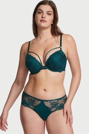 Victoria's Secret Very Sexy Lanières Fishnet Dentelle Bra Noir Vert | CUXM-49862