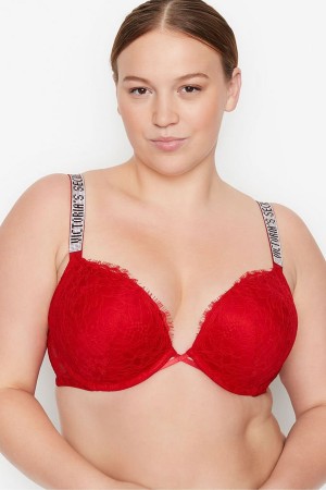 Victoria's Secret Very Sexy Shine Brides Add 2 Cups Bombshell Bra Rouge | OSKV-98564