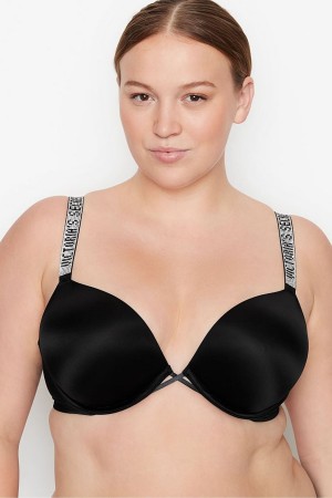 Victoria's Secret Very Sexy Shine Brides Add 2 Cups Bombshell Bra Noir | CDWT-43871