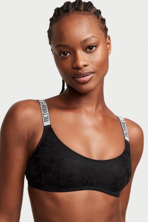 Victoria's Secret Very Sexy Shine Brides Dentelle Bralette Noir | NRDC-49715