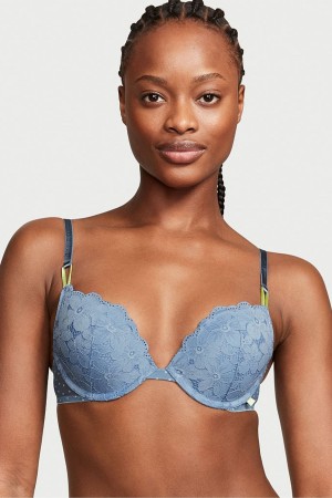 Victoria's Secret Victorias Secret Push Up Dentelle Bra Bleu | YIXP-78401