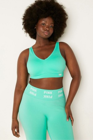 Victoria's Secret Wear Everywhere Active Seamless Air Medium Impact Sports Bra Teal Ice | OQFR-61837