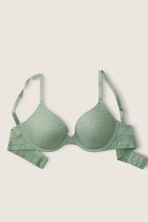 Victoria's Secret Wear Everywhere Dentelle Lightly Doublée T-Shirt Bra Vert | PTQR-64075