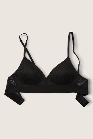 Victoria's Secret Wear Everywhere Dentelle Lightly Doublée Non Wired T-Shirt Bra Noir | LAEY-16502