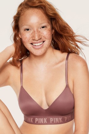 Victoria's Secret Wear Everywhere Smooth Lightly Doublée Non Wired T-Shirt Bra Beige | IHJN-21368