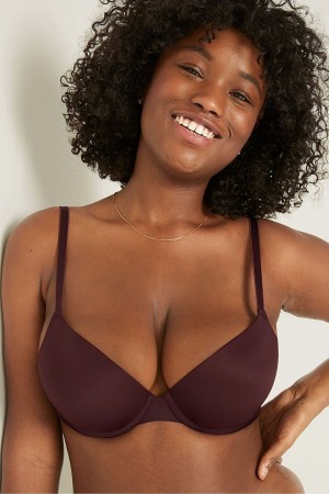 Victoria's Secret Wear Everywhere Smooth Push Up T-Shirt Bra Cafe Marron | MZXN-71524