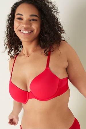 Victoria's Secret Wear Everywhere Smooth Lightly Doublée T-Shirt Bra Rouge | GVUF-93571