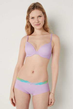 Victoria's Secret Wear Everywhere Smooth Push Up T-Shirt Bra Violette | OQMH-95687