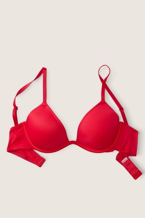 Victoria's Secret Wear Everywhere Smooth Lightest Doublée T-Shirt Bra Rouge | HBPG-08417