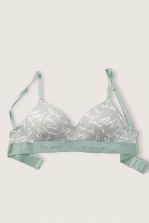 Victoria's Secret Wear Everywhere Smooth Lightly Doublée Non Wired T-Shirt Bra Vert | KHNR-50731