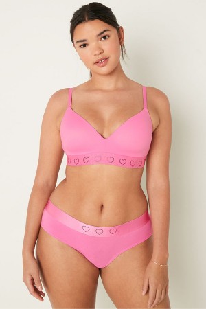 Victoria's Secret Wear Everywhere Smooth Lightly Doublée Non Wired T-Shirt Bra Rose | OMPY-21693