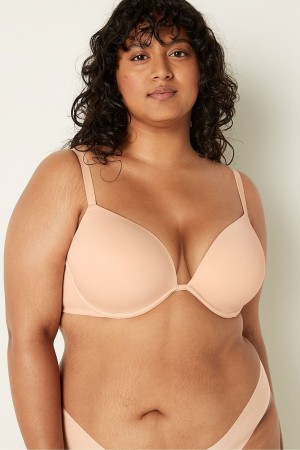 Victoria's Secret Wear Everywhere Smooth Push Up T-Shirt Bra Beige | XAYD-07594