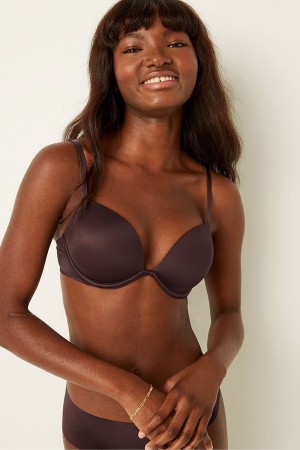 Victoria's Secret Wear Everywhere Smooth Push Up T-Shirt Bra Marron | DZOE-93652