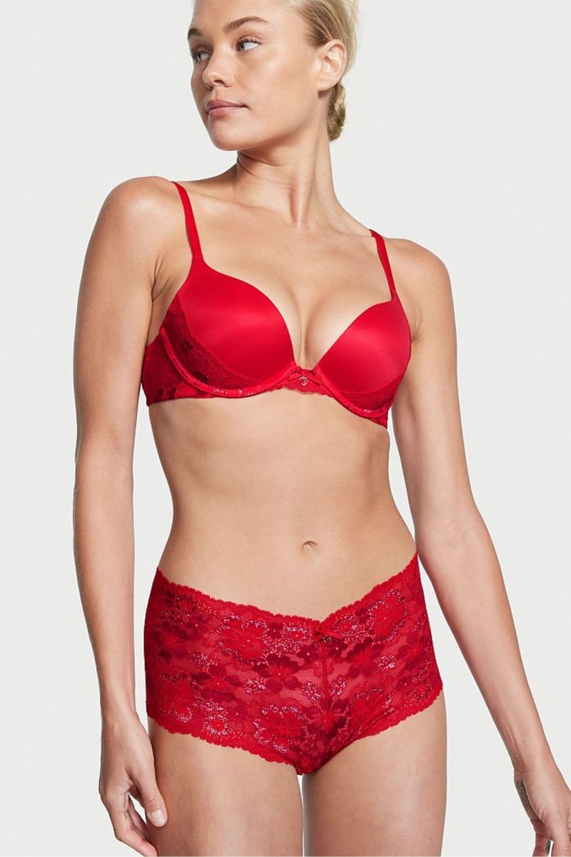 Victoria's Secret Body by Victoria Dentelle Corta Knickers Rouge | LTBE-38097