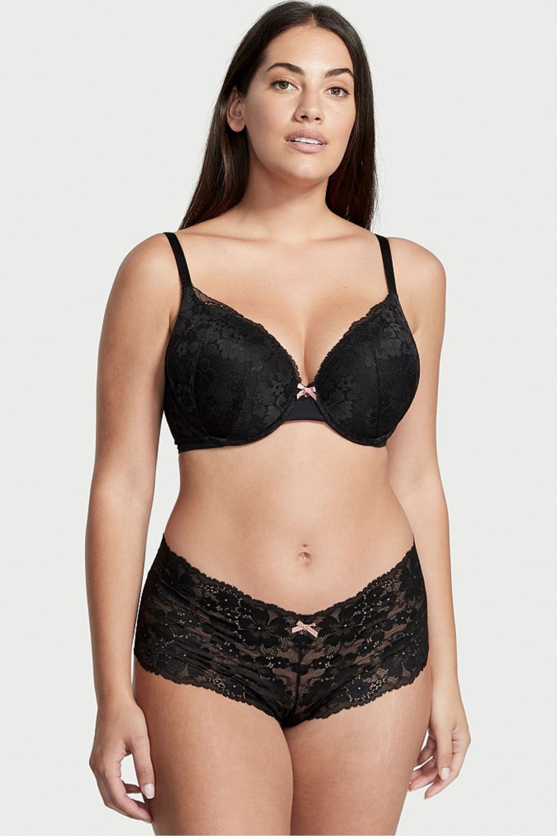 Victoria's Secret Body by Victoria Dentelle Corta Knickers Noir | KXFV-53742