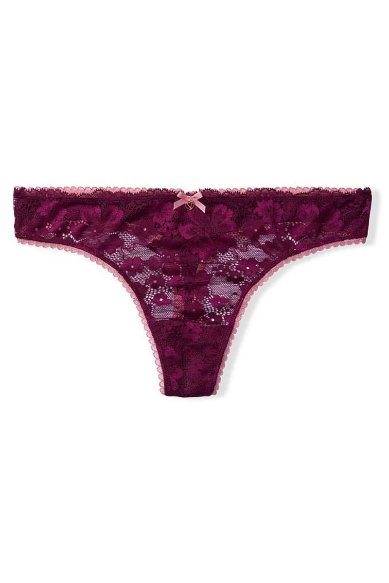 Victoria's Secret Body by Victoria Dentelle Lanières Knickers Rouge | QVFP-03457