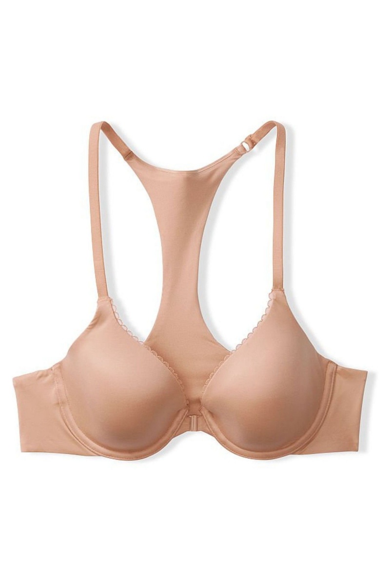 Victoria's Secret Body by Victoria Dentelle Trim Front Fixation Lightly Doublée Full Cup Bra Toasted Sugar Nude | CGLF-42856